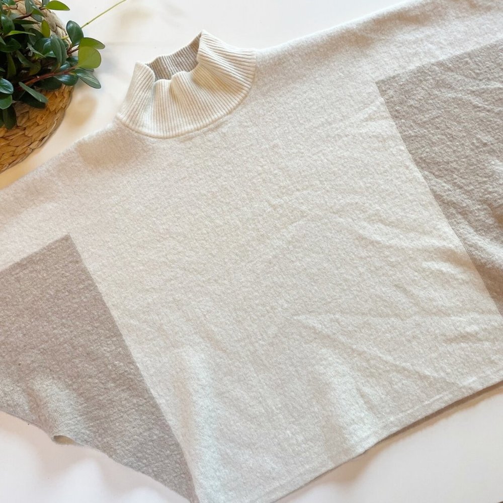 • Benedetta B. Italian Merino Wool / Cashmere Blend Poncho Sweater •
